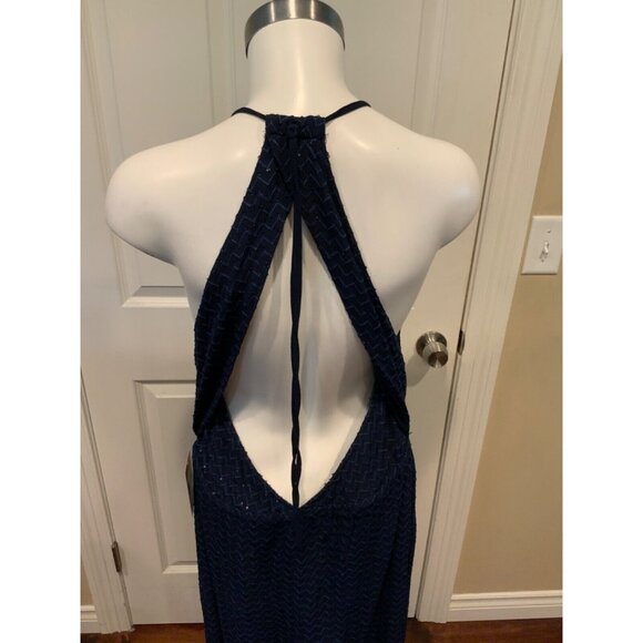 Calypso St. Barth Hoss Navy Blue Midnight Sequin Dress Size 40 / 8 NWT! - Picture 10 of 12